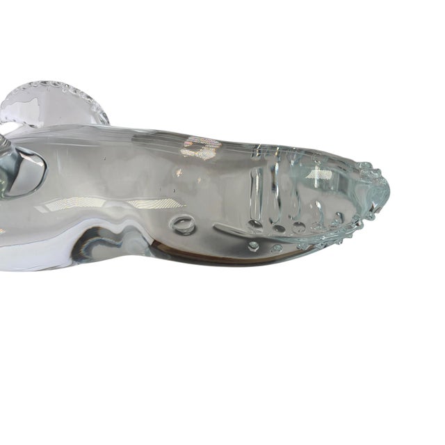 Large Vintage Crystal Whale Sculpture For Sale - Image 12 of 15