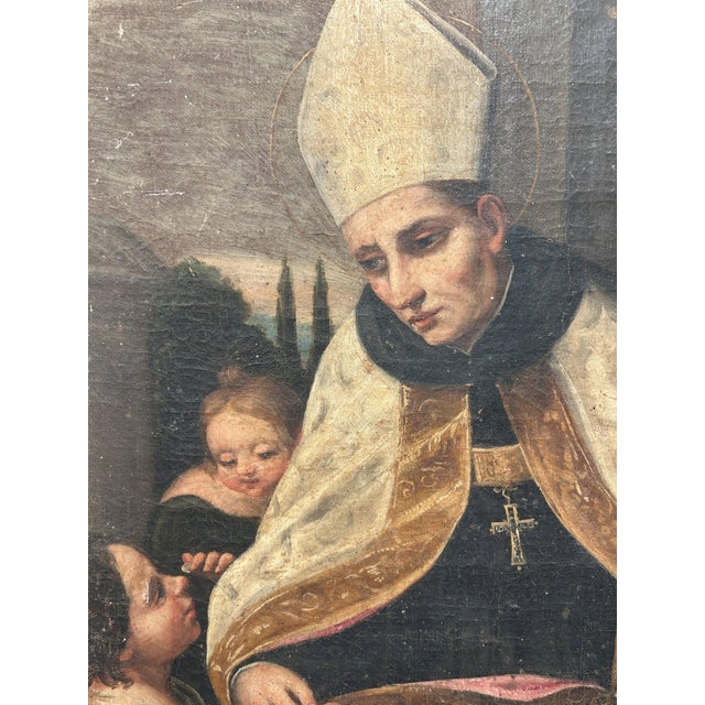 Gold Saint Thomas of Villanova Giving Alms, Late 17th-Early 18th Century, Framed For Sale - Image 8 of 9