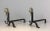 Black Pair of Iron and Bronze Andirons with Duck Heads, French, circa 1940 For Sale - Image 8 of 13