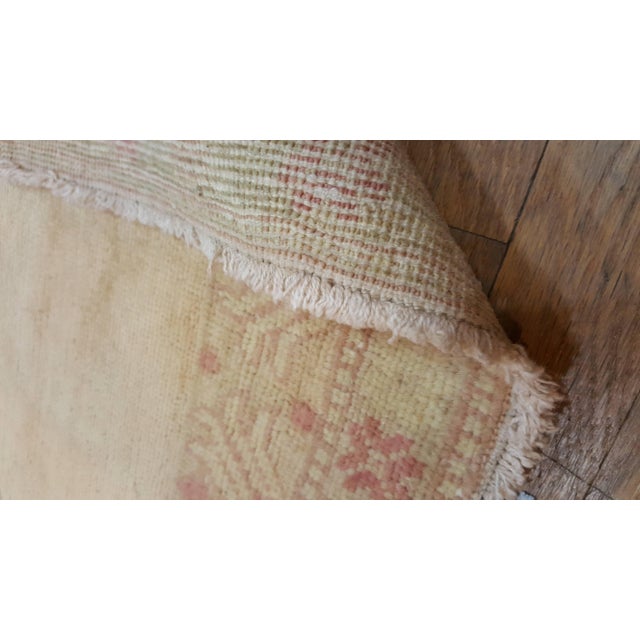 Antique Oushak Runner, Turkish and Oriental Rug, Handmade Beige Rug For Sale - Image 11 of 16