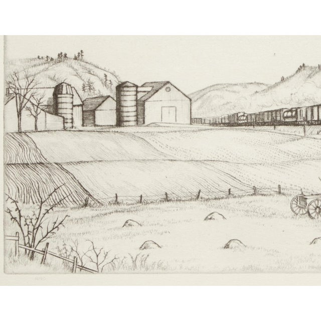 1939 After Andrew Butler "New England Scene", First Edition Period Offset Lithograph For Sale - Image 4 of 9
