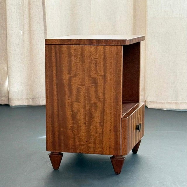 Mid-Century Modern Mid-Century Art Deco Satinwood End Table Nightstand For Sale - Image 3 of 7