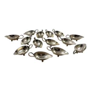 Mid-Century Modern Era Italian Silver Individual Buffet Au Jus Sauce Boat