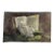 Antique French Still Life With Death Mask and Books (Watercolor on Paper) For Sale
