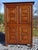 Small tall cabinet or sideboard, 166 cm high. This solid oak cabinet, in the Louis XIII style, features straight,...