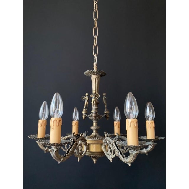 Vintage Brass Chandelier with Archers, 1960s For Sale - Image 12 of 12