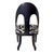 Schumacher Mid-Century Ebonized Vintage Spoon Chair Upholstered in Schumacher Fabric For Sale - Image 4 of 10