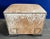 Holly Leather Speckled Upholstered Greek Key Ottoman From the Madeline Stuart Collection For Sale - Image 4 of 8
