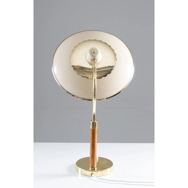 Mid-Century Modern Mid-Century Swedish Model 600 Table Lamp in Brass, Glass and Wood from Boréns For Sale - Image 3 of 12