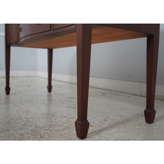 Biggs Mahogany Serpentine Front Sideboard Server For Sale - Image 10 of 18