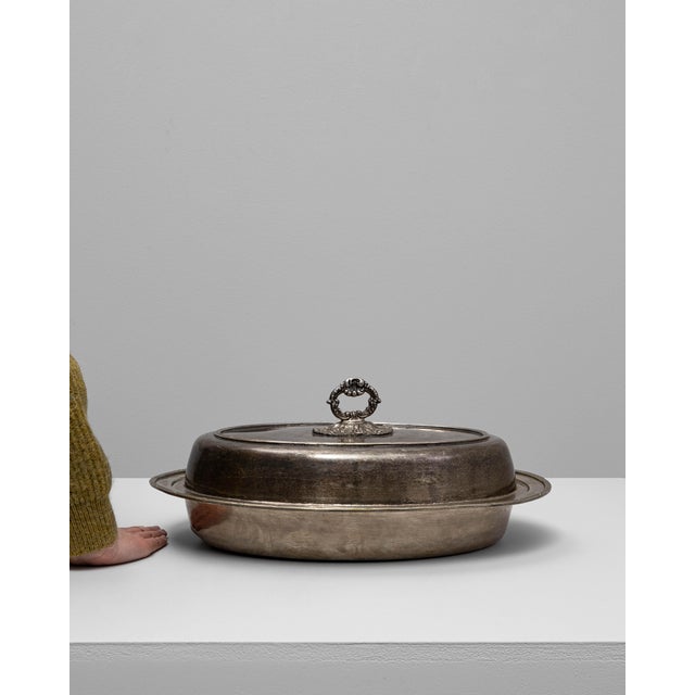1900s French Silver-Plated Roasting Pan For Sale - Image 18 of 18