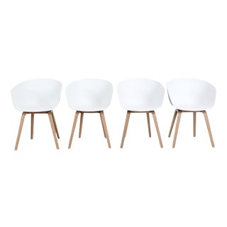 Aac 22 Armchairs in White from Hay, Set of 4 For Sale