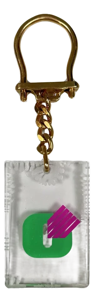 Italian Modern Plastic Keychain from Olivetti, 1970s