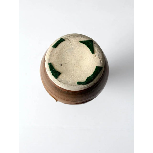 Ceramic Vintage Bottleneck Studio Pottery Vase For Sale - Image 7 of 8