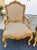 Nice pair of French style armchairs. The finish is actually more of a faux grain painted finish even though it looks like...