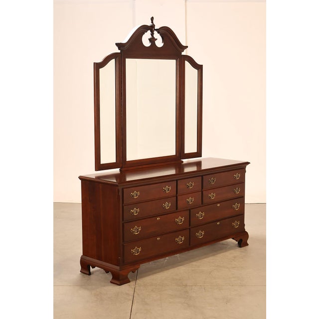 Quality American Made Ingleside Cherry Dresser By Cochran Furniture. Features A Rectangular Case With Multiple Graduated...