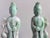 This is a beautiful pair of Antique Chinese Natural Jadeite Jade Goddess Kuan Yin Ladies posed with Crane birds. They are...