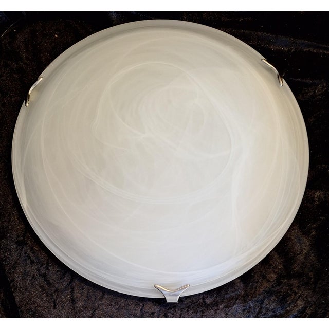 Vintage Ceiling Lamp with White Marbled Glass Shade, 2000s For Sale - Image 6 of 7