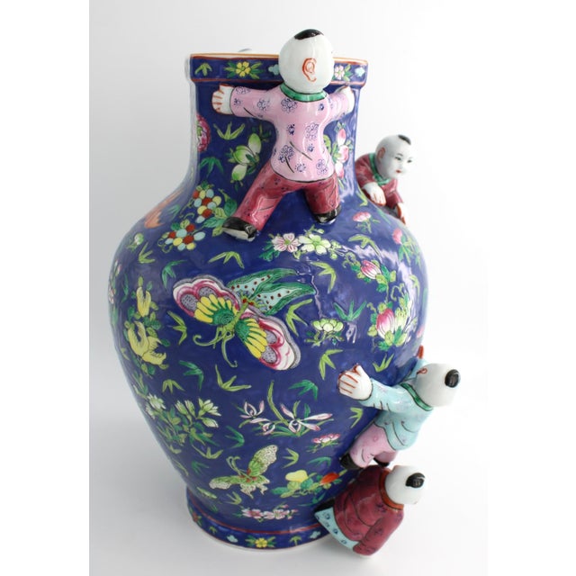 Gorgeous Chinese Porcelain Fertility Vase, Large 14", Early 20th Century For Sale In Dallas - Image 6 of 13