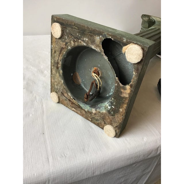 1960s 1960s Patinated Brass Ionic Column Lamp For Sale - Image 5 of 13