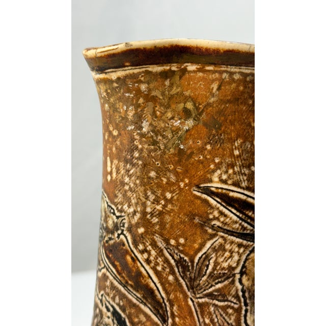 Rare 1893 Martin Brothers London & Southall Pottery Pitcher Wally Birds For Sale - Image 15 of 17
