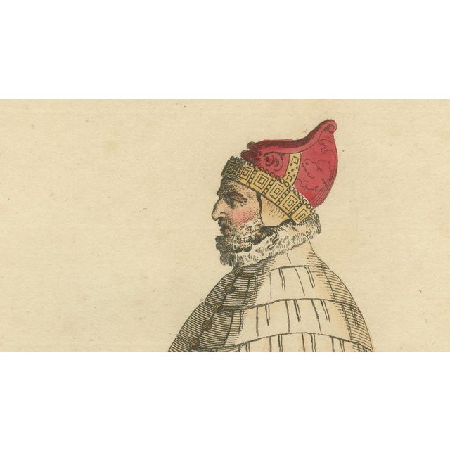 Mid 18th Century European School, Duke and Duchess of Venice Costume, 1581, Engraving, Set of 2 For Sale - Image 5 of 11