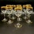 Glass French Belle Époque Hand-Blown and Hand-Gilded Glass Champagne Coupes, Wine, Port and Liqueur Glasses, 1900s, Set of 18 For Sale - Image 7 of 18