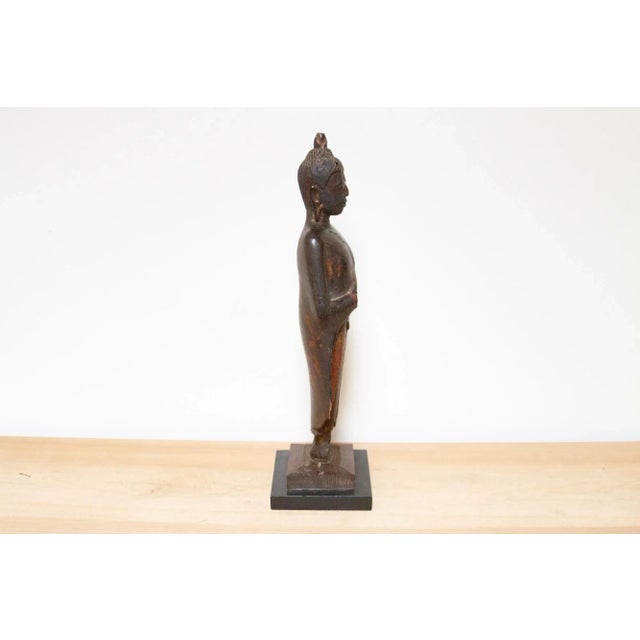 Carved Antique Painted Buddha For Sale In Los Angeles - Image 6 of 11