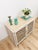 Vintage Cream Rattan Lattice Cabinet Coastal Tropical Hollywood Regency For Sale - Image 16 of 17