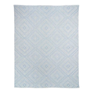 Schumacher Tortola 9' x 12' Indoor/Outdoor Rug in Sky For Sale