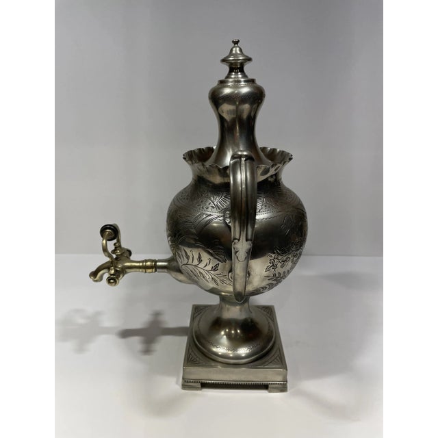 Late 19th Century Late 19th Century English Pewter Tea Service- 3 Pieces For Sale - Image 5 of 12