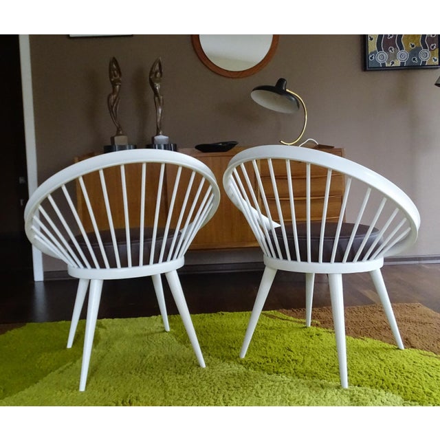 Scandinavian Ellipse Armchairs from Swedese, Set of 2 For Sale - Image 4 of 15