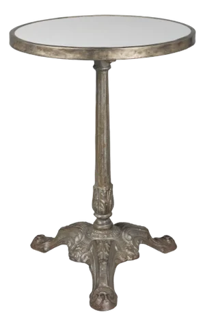 19th Century French Cast Iron Marble Top Bistro Table