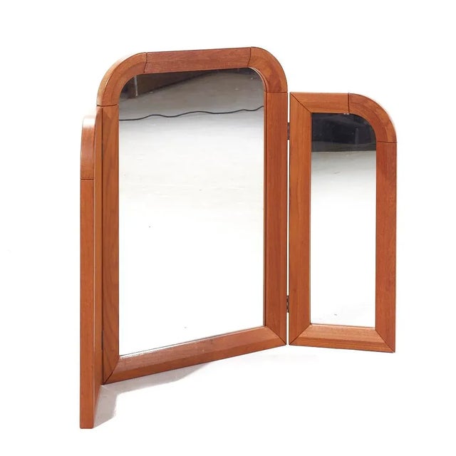 Mid 20th Century Mid Century Danish Teak Vanity Mirror For Sale - Image 5 of 6