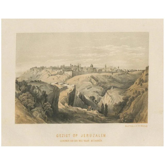 After David Roberts, Jerusalem View from the Road to Bethany, 1862, Print For Sale - Image 6 of 6
