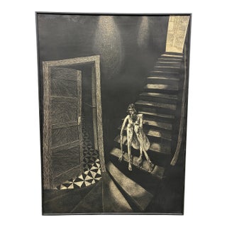 "If Inbetween" Ink on Paper Drawing by Peter Drake (B. 1957), 1985 For Sale