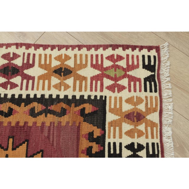 1950s Southwestern Hand Knotted Kilim Rug For Sale - Image 9 of 13