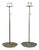Japanese Bronze Metal Tall Candlesticks 19th Century Antique Vintage Tall For Sale