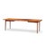 Mid-Century Modern Jens Risom Mid Century Walnut Surfboard Expanding Dining Table With 2 Leaves For Sale - Image 3 of 13