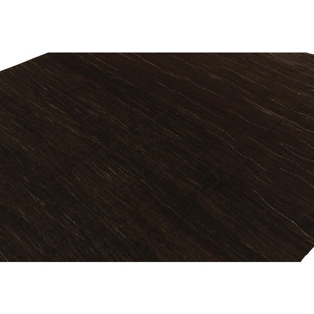 1950s Vintage Turkish Kilim in Black, Brown, White Panel Woven Style For Sale - Image 5 of 7