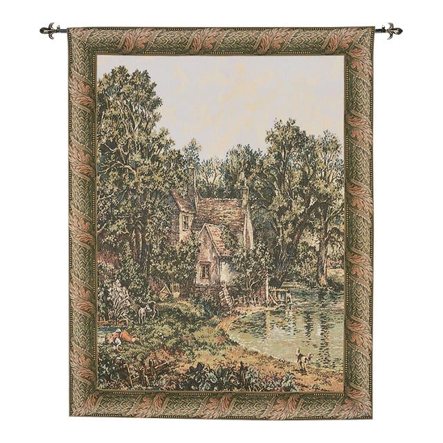 Suffolk Cottage Loom Woven Tapestry - 165 X 126 Cm (5'5" X 4'2") - Requires Rod Size 3 For Sale