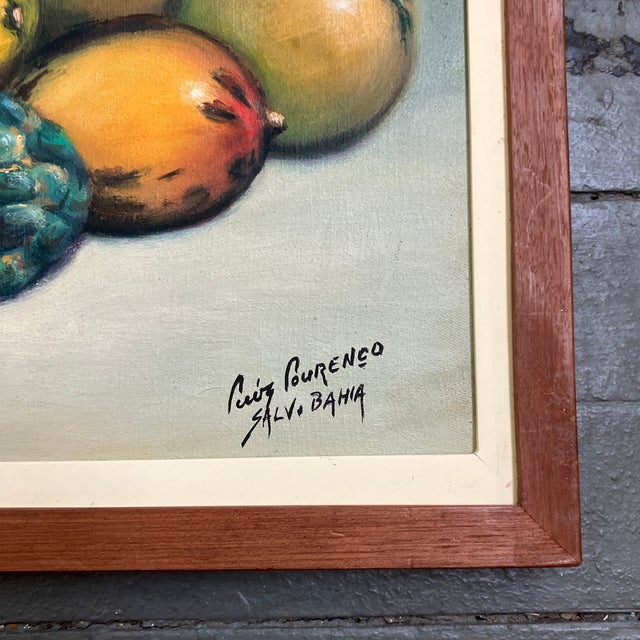 Original 18 x 24 painting on stretched canvas signed bottom right Overall size with original wood frame is approximately...