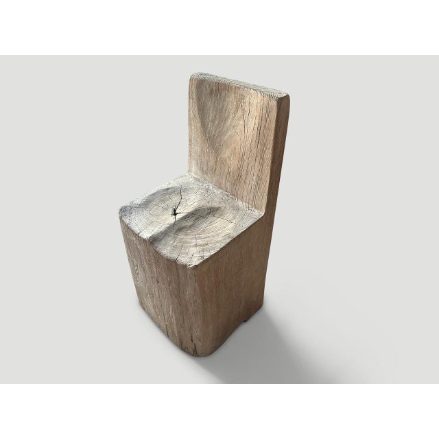 Andrianna Shamaris Sculptural Solid Teak Wood Chair For Sale In New York - Image 6 of 6