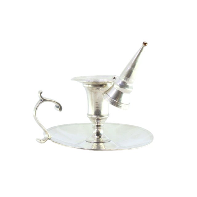 Metal Plain Silver Paddle with Applications For Sale - Image 7 of 7