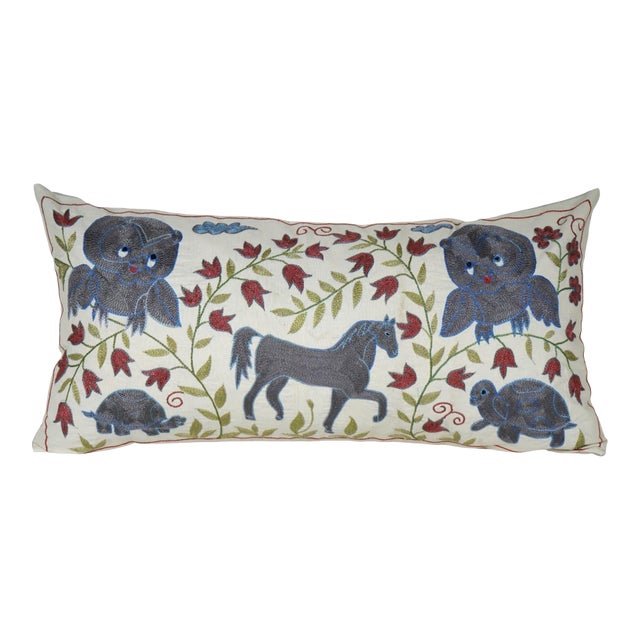 Uzbek Suzani Pillow Cover For Sale