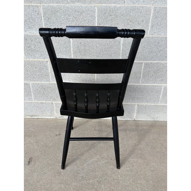 Nichols & Stone Black Harvest Inn Style Side Chairs - Set of 6 For Sale - Image 16 of 16