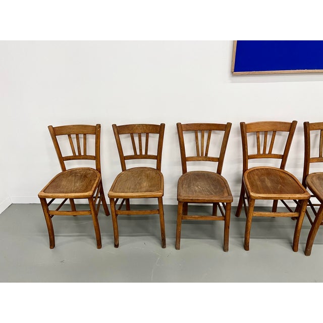 Vintage Bistro Chairs, 1960s, Set of 5 For Sale - Image 4 of 15
