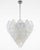 Vintage chandelier with leaves of real, original murano opal glass, mazzega style, 1980s. Round in shape, suitable for any...