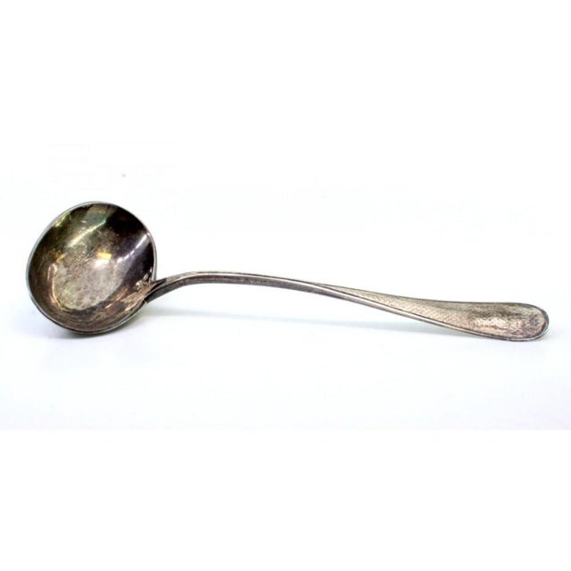 Silver Sauce Spoon with Shell Engraving For Sale - Image 6 of 8