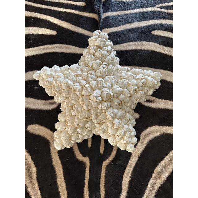 Vintage 14.5” Very Large Seashell Encrusted Holiday Star , 1980’s For Sale - Image 9 of 11